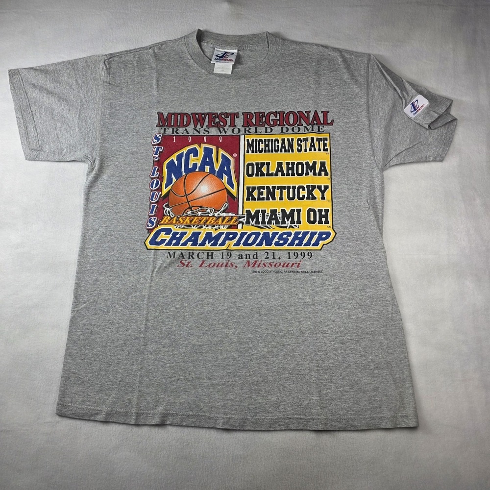Vtg Logo Athletic Sz L Midwest Regional NCAA Basketball Championship T-Shirt UK